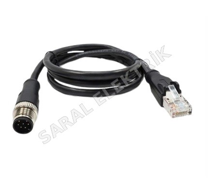M1208MS/RJ45-SH-C200 8 Pin A Kodlu 2 Metre Kablolu Soket