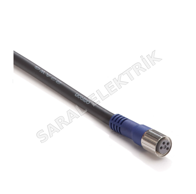XS3F-LM8PVC4S 5M M8 4 Pin 5m Kablolu Dişi Konnektör