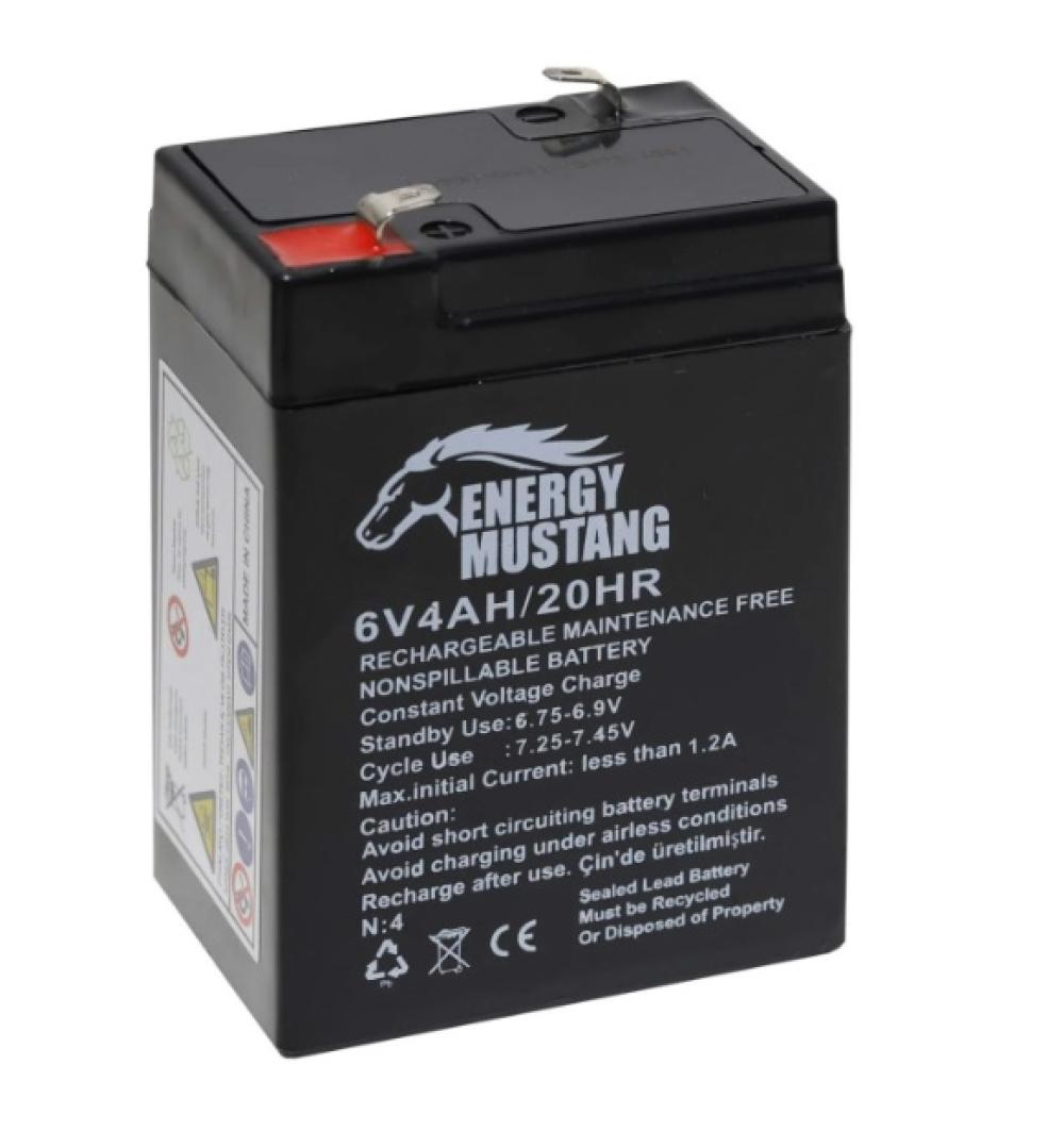 ENERGY MUSTANG 6V 4AH Kuru Bakımsız Akü