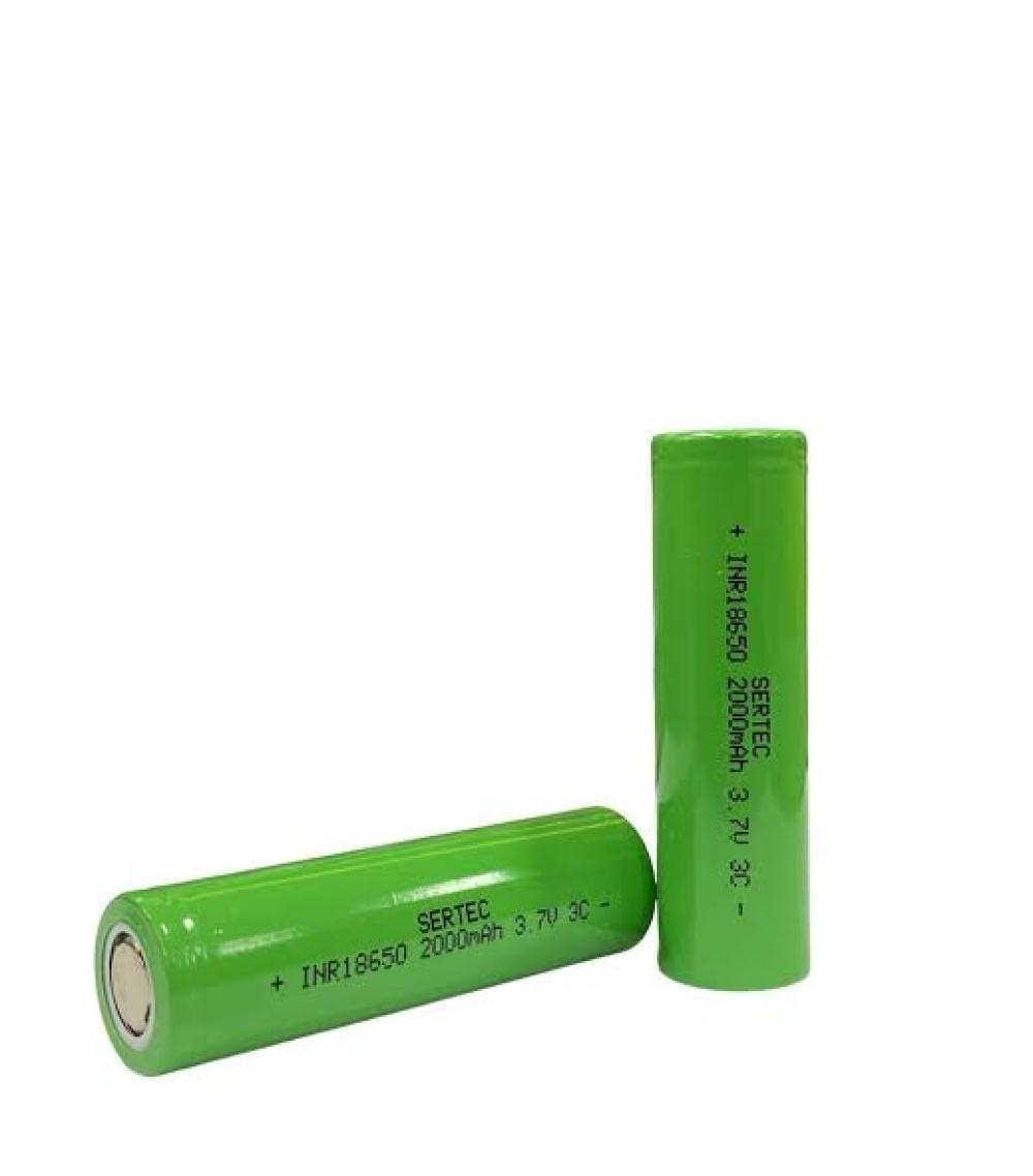Sertec 18650 3.7V 2000 Mah 3C Li-Ion Şarjlı Pil
