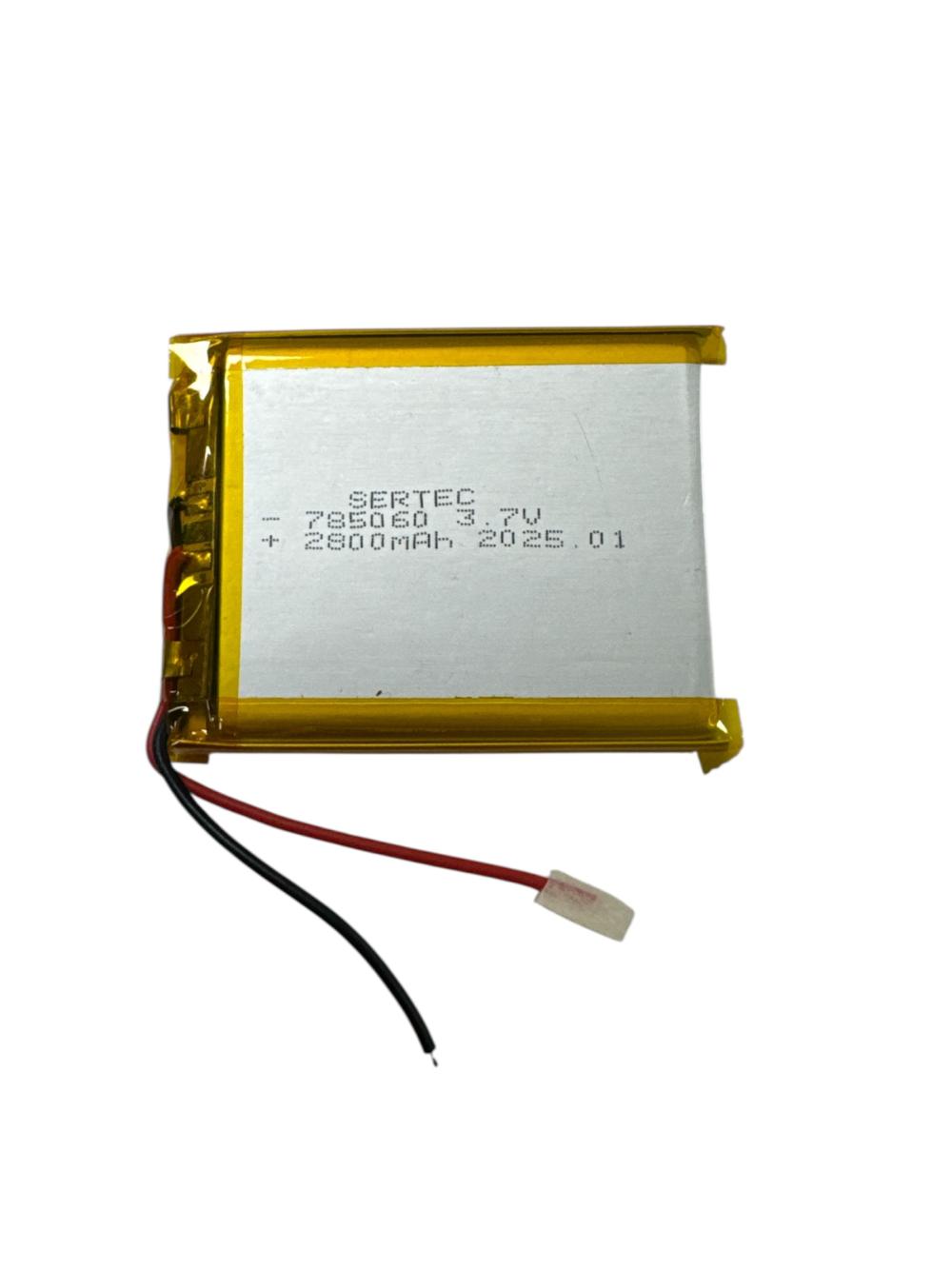 Sertec 785060 3.7V 3000mAh Li-Polymer Pil (Devreli/1.5A)