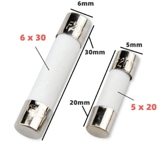 Seramik - Porselen Hızlı Sigorta 6x30mm 500mA 0.5A 250V