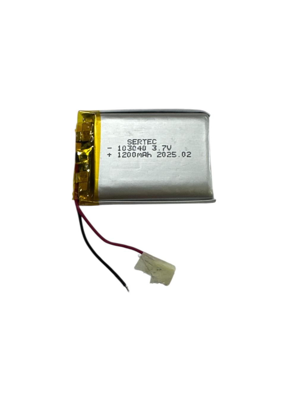Sertec 103040 3.7V 1200mAh Li-Polymer Pil (Devreli/1.5A)