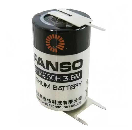 FANSO ER14250H 3.6V 1/2 AA Size Lithium Pil (Li-SOCL2) 3 PIN