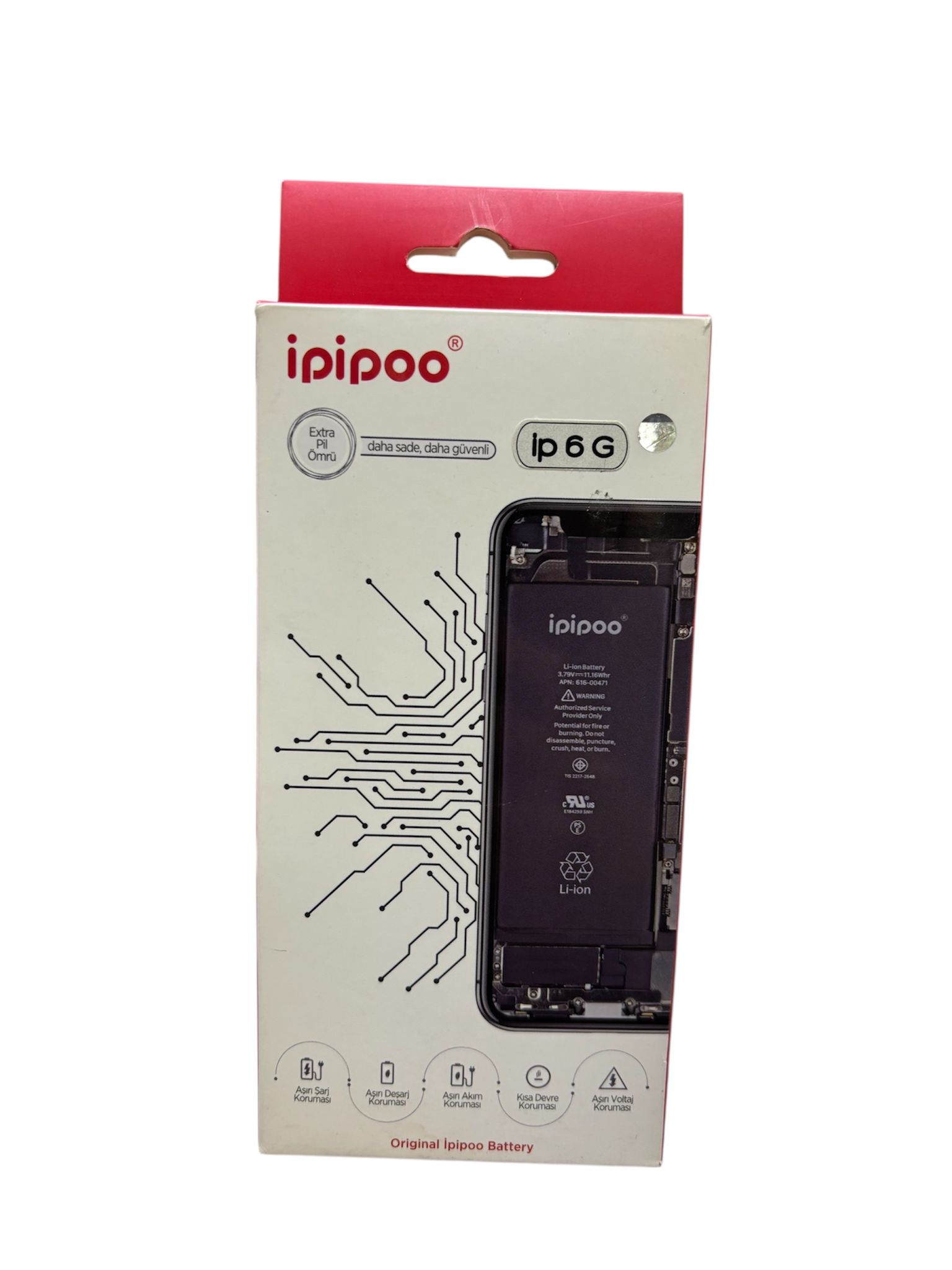 İpipoo Apple Iphone 6 Uyumlu Batarya - 1810 mAh