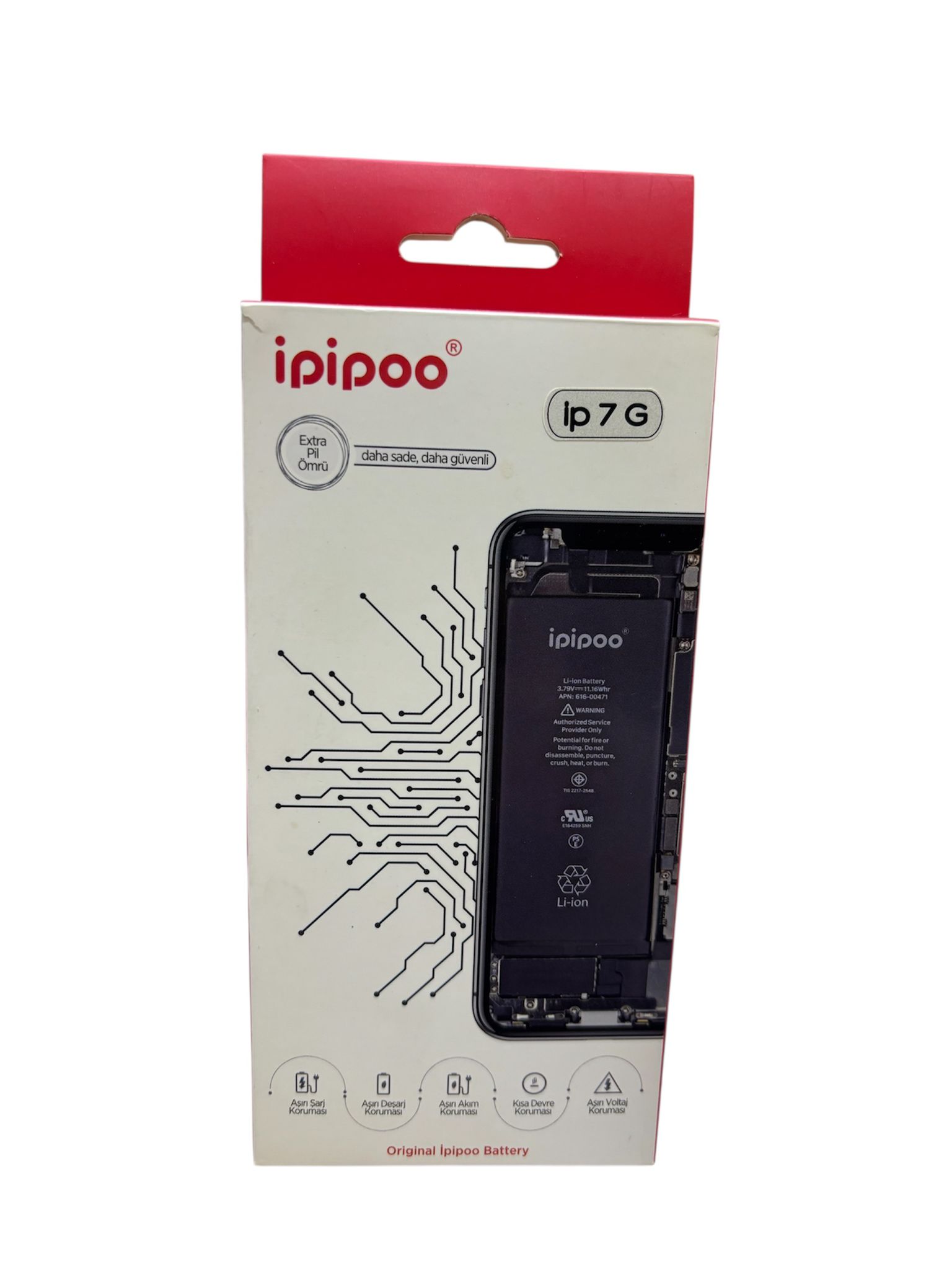 İpipoo Apple Iphone 7 Uyumlu Batarya - 1960 mAh