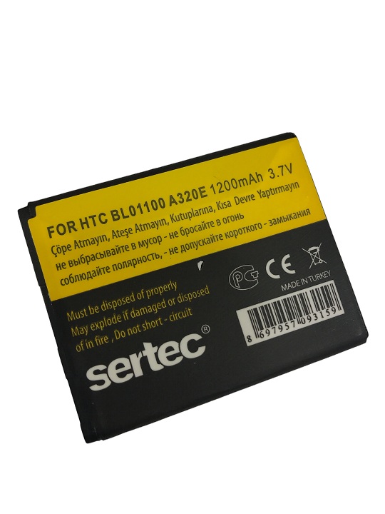 SERTEC - HTC   A320E / Desire C / BA-S850 Uyumlu Batarya