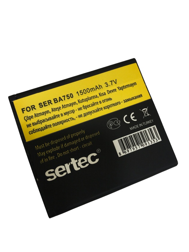 SERTEC - SONY / ERİCSON  SR-BA750 Uyumlu Batarya