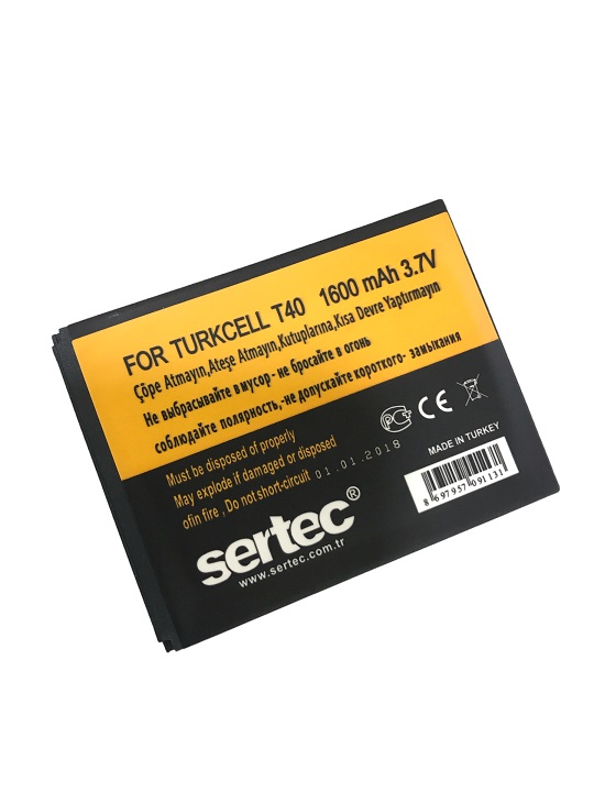 SERTEC - Turkcell T-40 Uyumlu Batarya