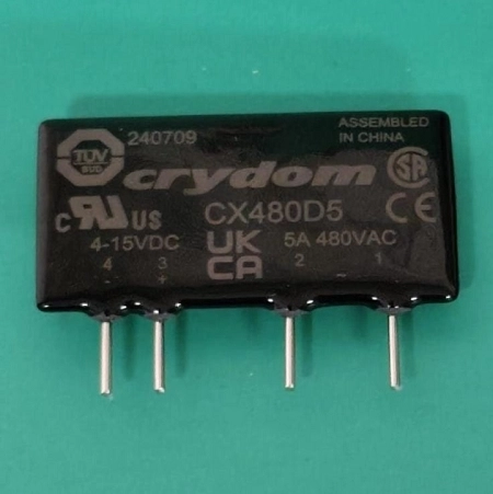 CRYDOM CX480D5 SSR Solid State Relay 4PIN TARAK TIP 1 Form A (SPST-NO) 5A Vin.4-15Vdc Vout.48-660Vac Orjinal