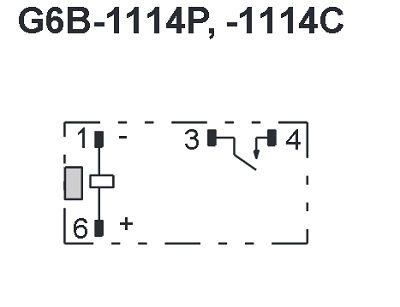 G6B-1114P-US-DC24, 24VDC 5A SPST-NO (1 Form A) Röle