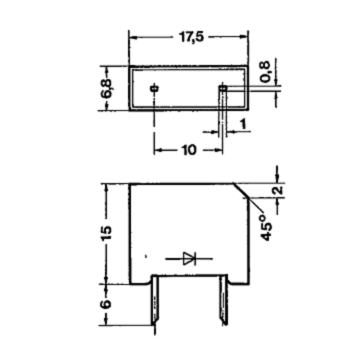 Semikron SKE 4F2/08, 2A 800V, Diyot 2Pin