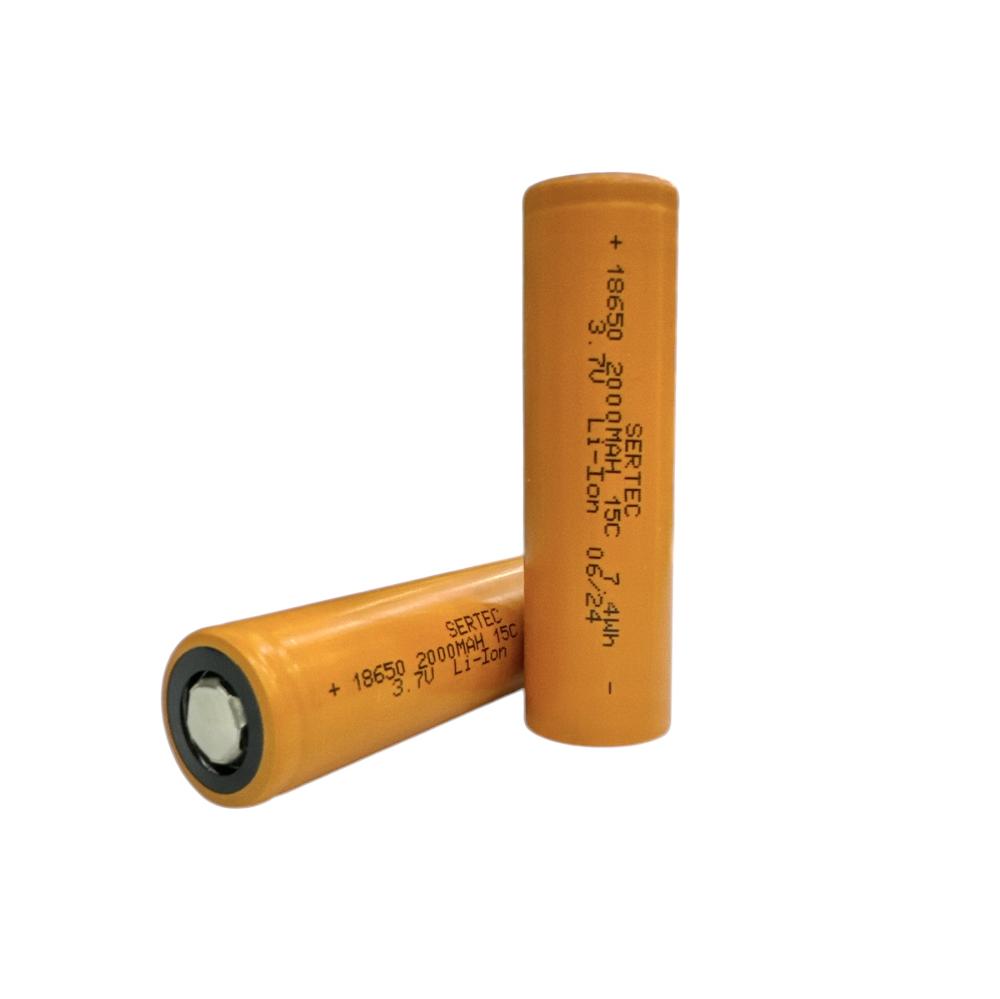 Sertec 18650 3.7V 2000 Mah 15C Li-Ion Şarjlı Pil