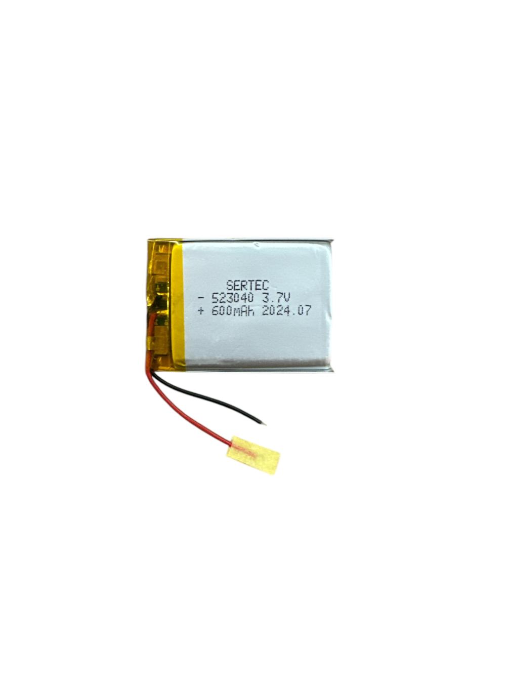 Sertec 523040 3.7V 600 MAh Li-Polymer Pil (Devreli/1.5A)