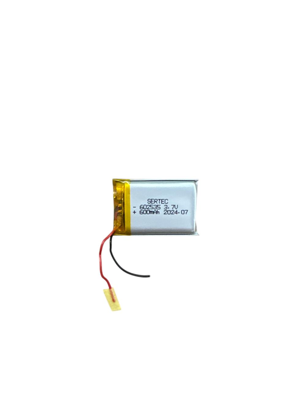 Sertec 602535 3.7V 600 MAh Li-Polymer Pil (Devreli/1.5A)