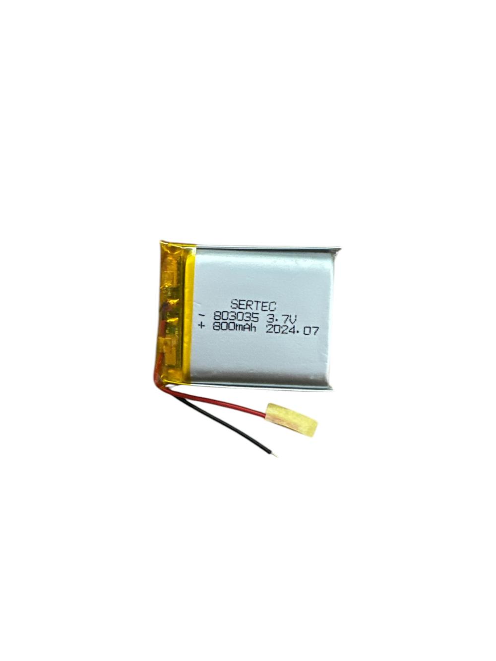Sertec 803035 3.7V 800 MAh Li-Polymer Pil (Devreli/1.5A)