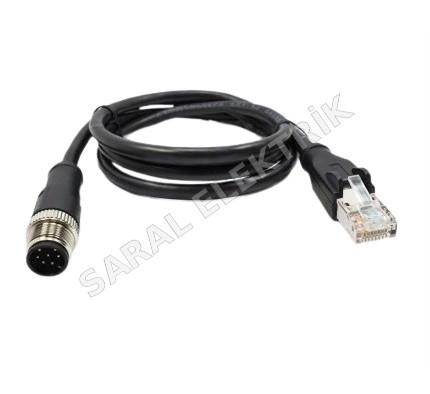 M1208MS/RJ45-SH-C200 8 Pin A Kodlu 2 Metre Kablolu Soket