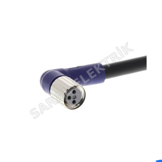 XS3F-LM8PVC3A5M M8 3 Pin 5m Kablolu Dişi Konnektör