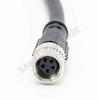 M8 5 PİN DİŞİ 2 METRE KABLOLU