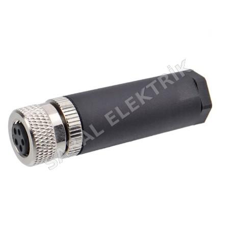 M8 5 Pin Seyyar Dişi Konnektör