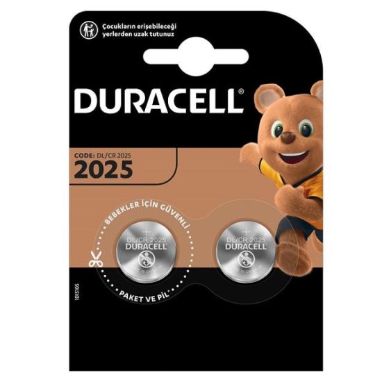 Duracell CR2025 3V Lityum Pil 2'li Paket