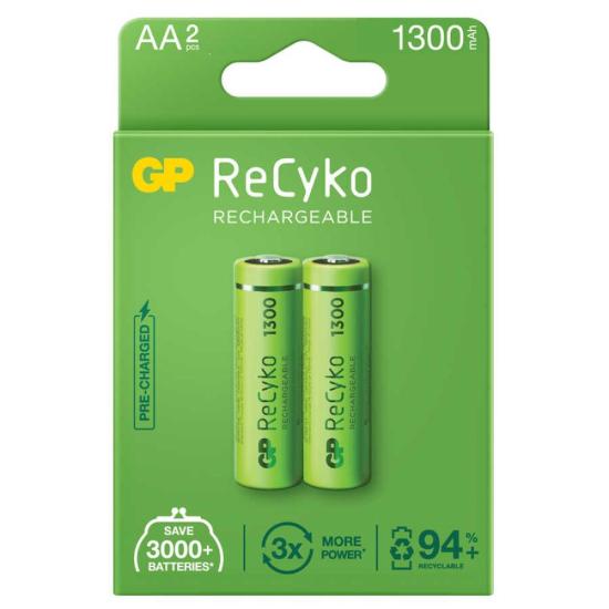 GP ReCyko 1300mAh AA Şarj Edilebilir Kalem Pil 2'lİ Paket