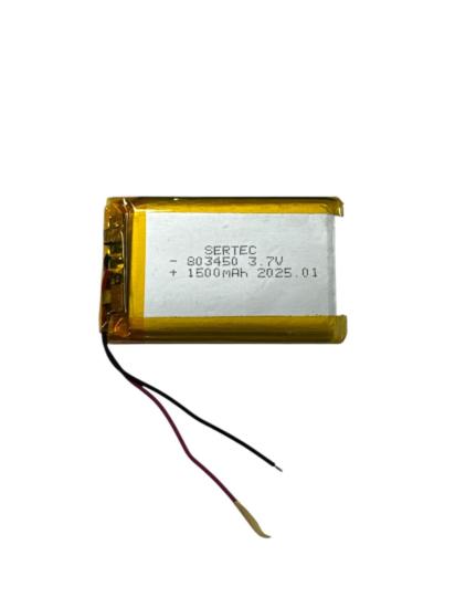 Sertec 803450 3.7V 1500mAh Li-Polymer Pil (Devreli/1.5A)