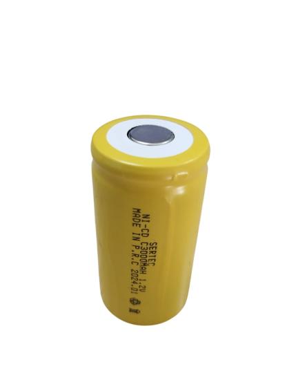 Sertec - 1.2V 3000 Mah - C Orta Boy - Ni-CD Şarjlı Pil - (Başsız / Flat Head)