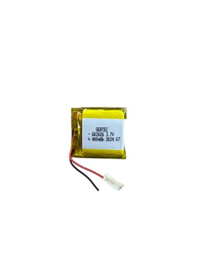 Sertec 602626 3.7V 400mAh Li-Polymer Pil (Devreli/1.5A)