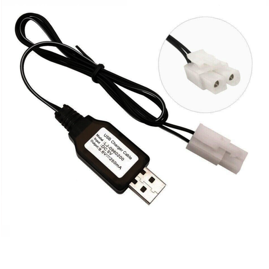 Sertec 9.6V NI-CD / NI-MH Oyuncak Bataryası USB Şarj Kablosu