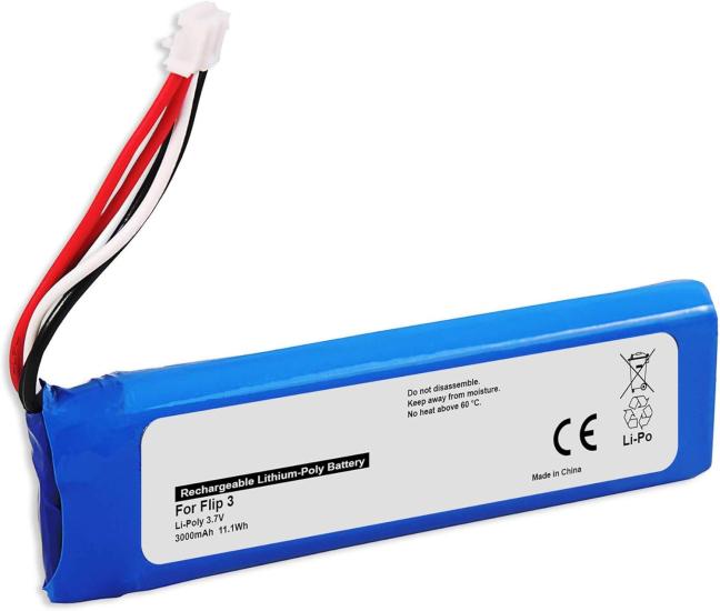 Sertec JBL Flip 3 uyumlu 3.7v 3000 mah Soketli Batarya