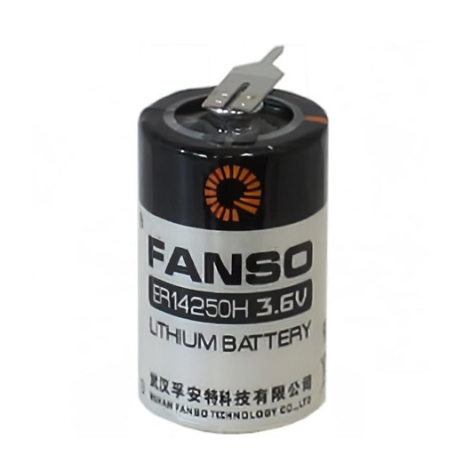 FANSO ER14250H 3.6V 1/2 AA Size Lithium Pil (Li-SOCL2) 2 PIN