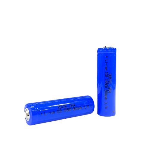 Sertec 3.7V Li-ion 14500 AA - 800 Mah 1C Şarjlı Pil (Başlı)