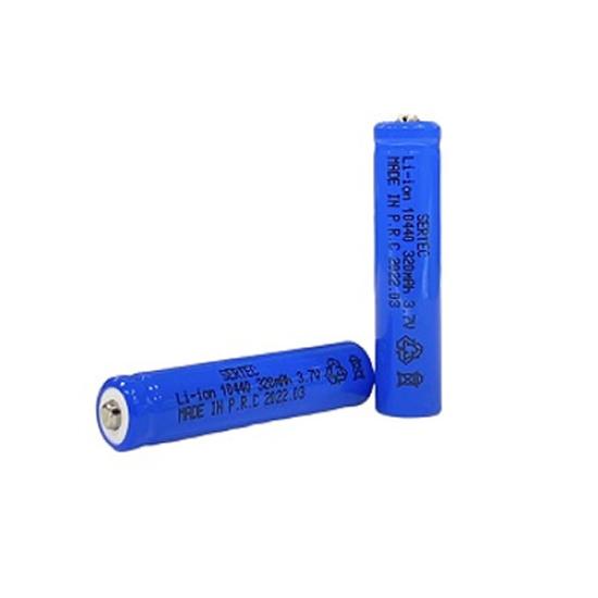 Sertec 3.7V Li-ion 10440 - 320 mAh 1C Şarjlı Pil Başlı