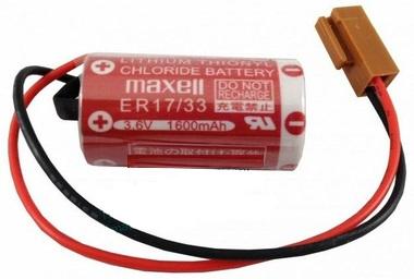 Maxell ER17/33 3.6V 2/3A Size Lithium Pil - Kahverengi Soket