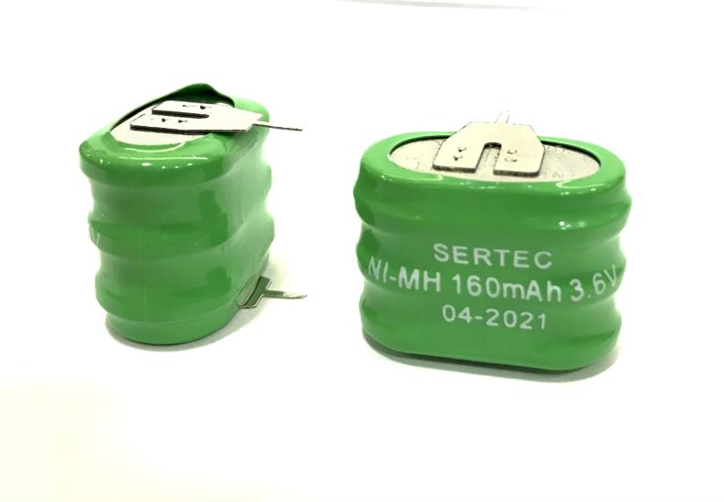 Sertec - 3.6V 3S1P 160 Mah 2 Pin NI-MH Buton Pil