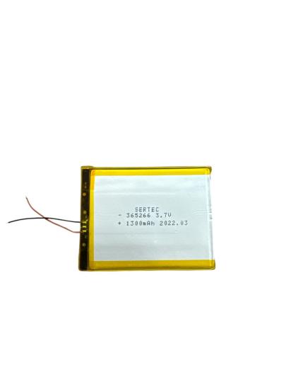Sertec 365266 3.7V 1300 MAh Li-Polymer Pil (Devreli/1.5A)