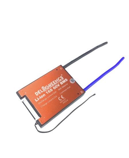 Deligreencs - 16S 50A  LI-ION BMS KARTI SENSÖRLÜ ORTAK PORT