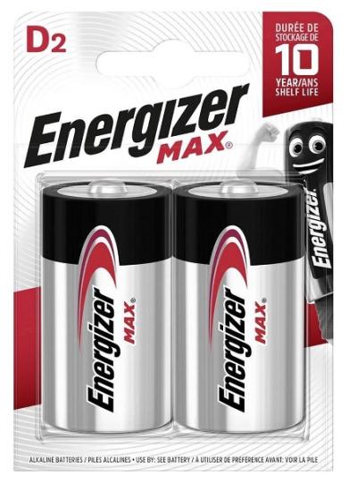 Energizer Alkalin Max  D Pil 2'li Paket