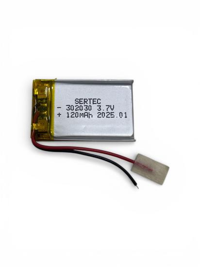 Sertec 302030 3.7V 120 MAh Li-Polymer Pil (Devreli/1.5A)