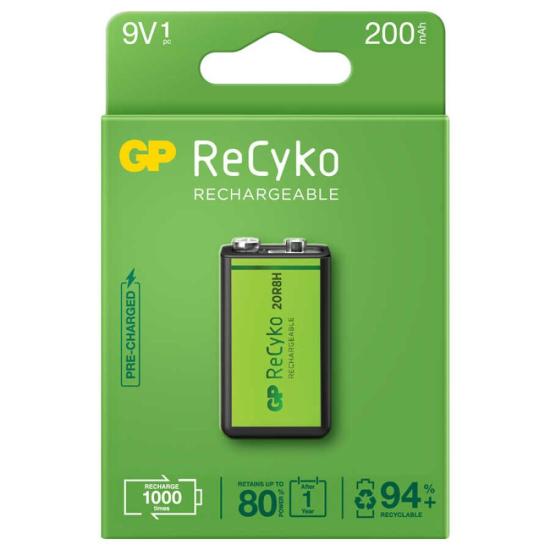 GP ReCyko 9V 200mAh Şarj Edilebilir Pil