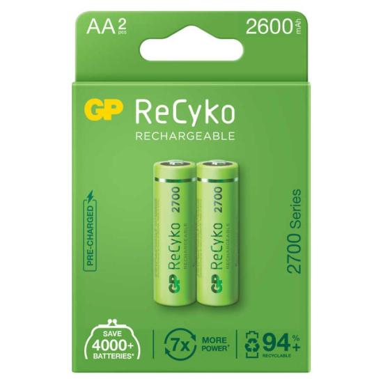 GP ReCyko 2600mAh AA Şarj Edilebilir Kalem Pil 2'lİ Paket