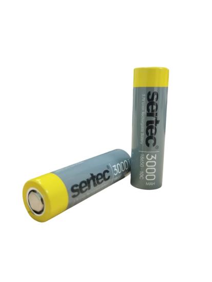 Sertec 18650 3.7V 3000 Mah 10C Li-Ion Şarjlı Pil