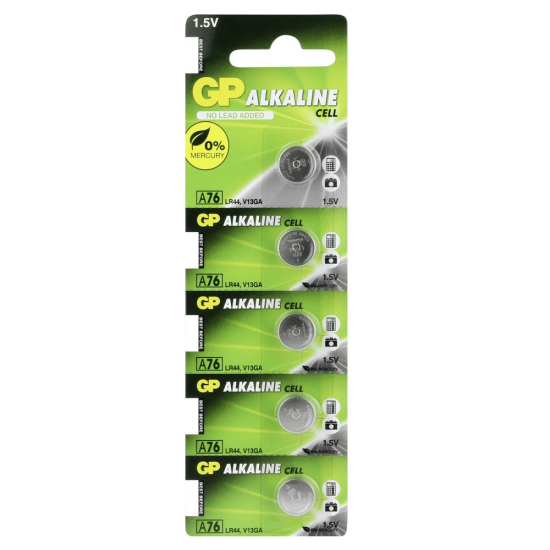 GP LR44 A76 1.5V Alkalin Pil 5'li Paket