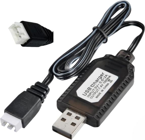 Sertec 7.4V Li-ion SM-3P Soket Drone Bataryası USB Şarj Kablosu