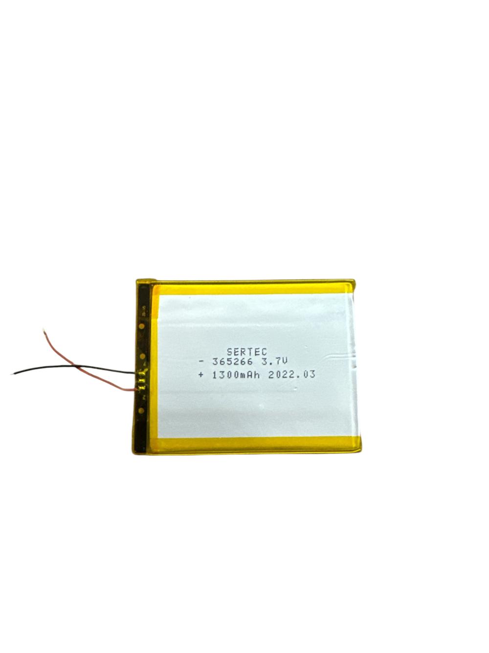 Sertec 365266 3.7V 1300 MAh Li-Polymer Pil (Devreli/1.5A)