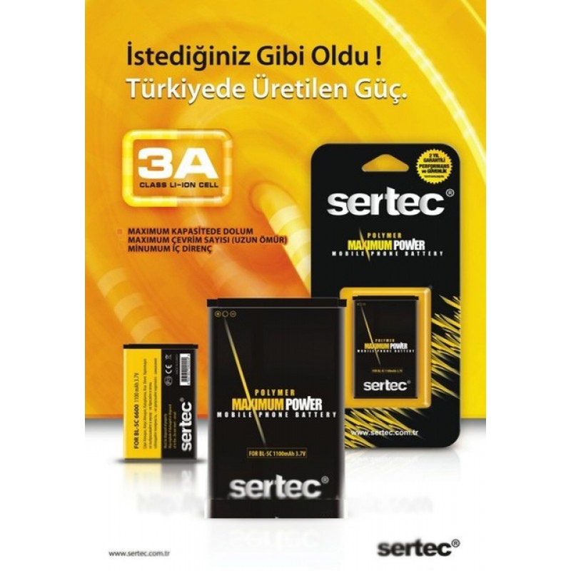 SERTEC - HTC  G11 İncredible S / BG32100 Uyumlu Batarya