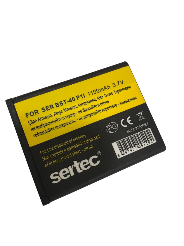 SERTEC - SONY / ERİCSON  SR-BST-40 / P1 I Uyumlu Batarya