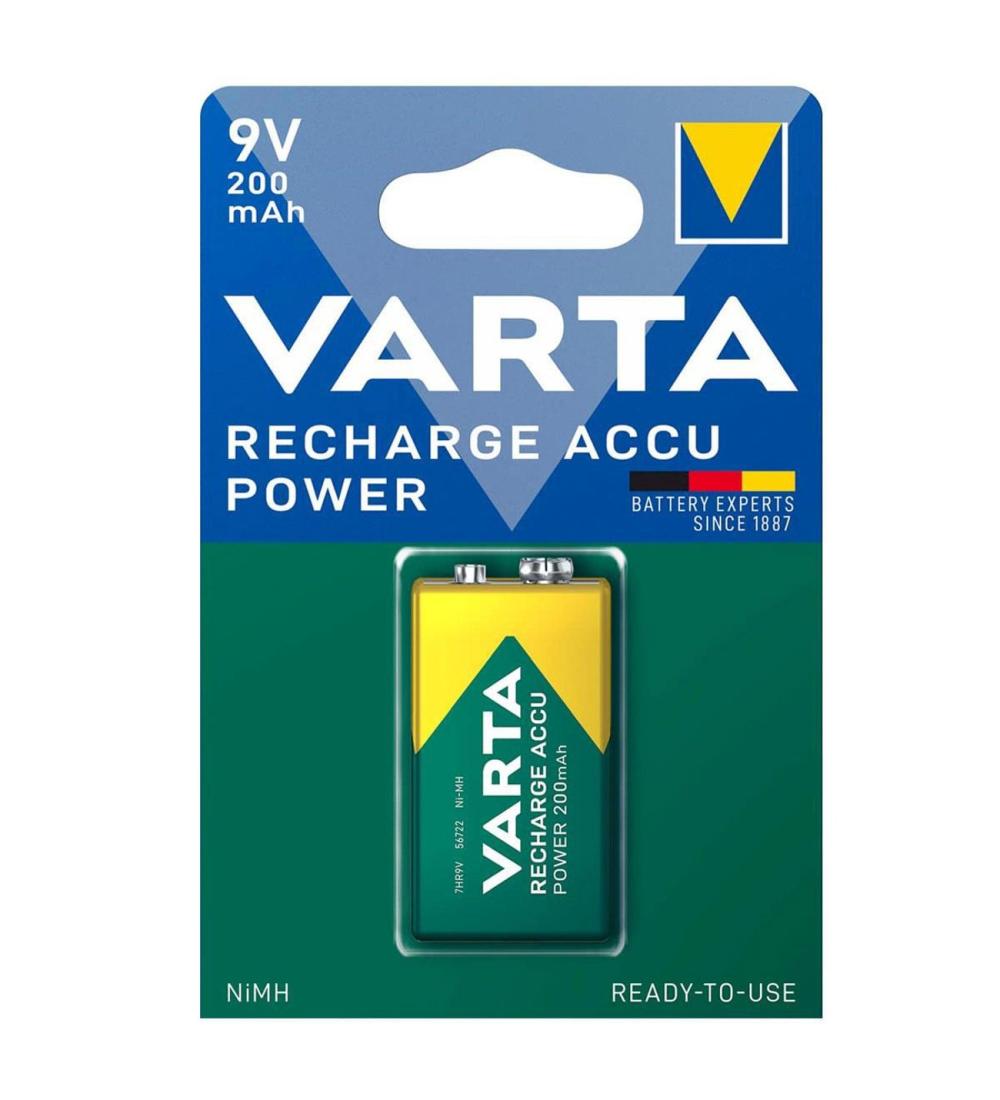 Varta 9V 200 mAh  Ready2Use Şarjlı Pil