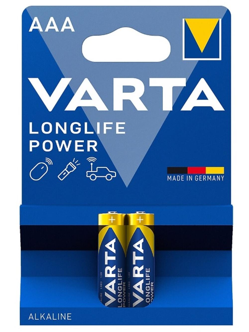 Varta Longlife Power AAA Size 2li İnce Kalem Pil